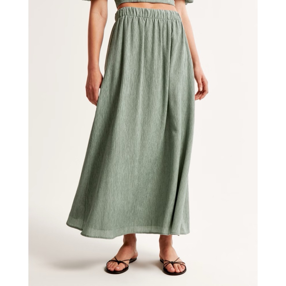 Abercrombie & Fitch Sage Green Maxi Skirt